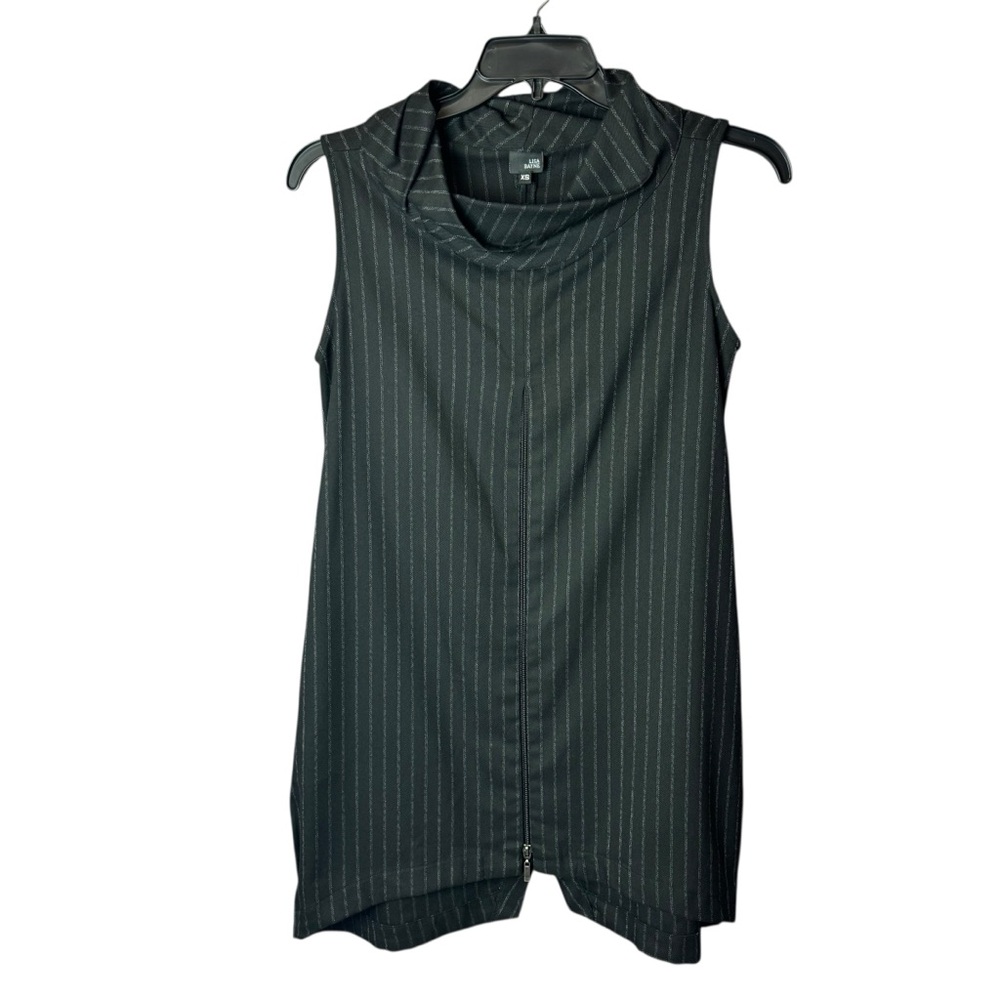 Lisa‎ Bayne Black Pinstripe Sleeveless Top XS